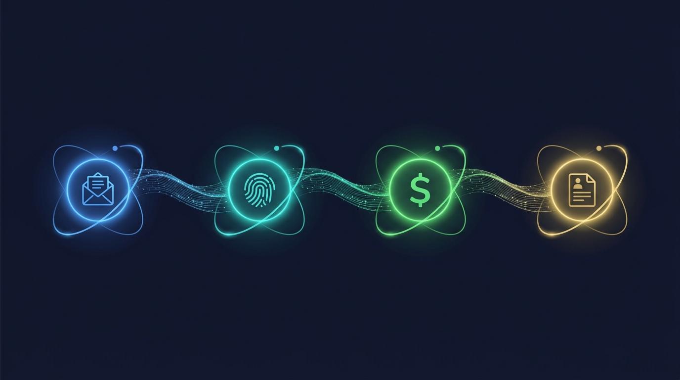 SecureBridge four-step verification workflow from invitation to dossier
